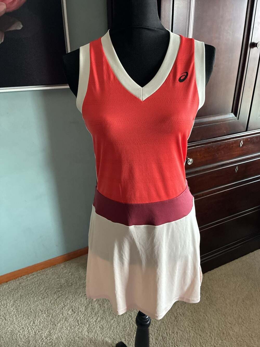 Asics Match Women's V-Neck Sleeveless Tennis Dress Sz M A740